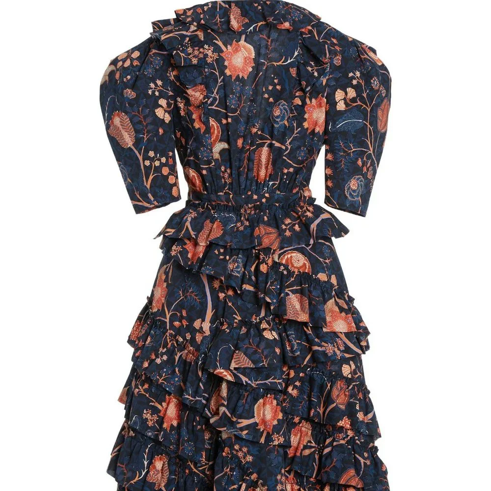 Ulla Johnson Aurora Ruffled Cotton Dress - Picture 2 of 6
